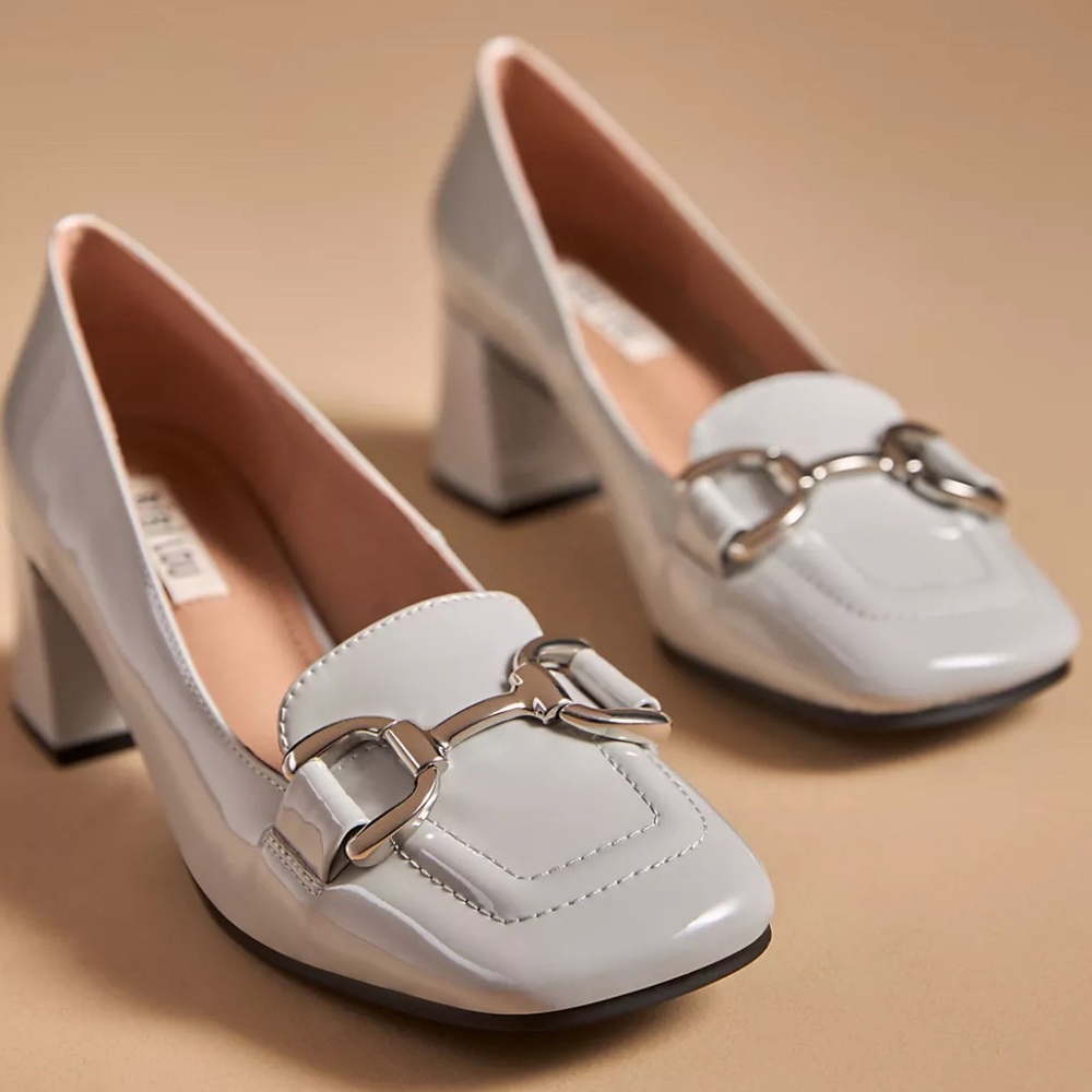 Anthropologie Bibi Lou NEW Valencia Leather Block Heel Shoes
